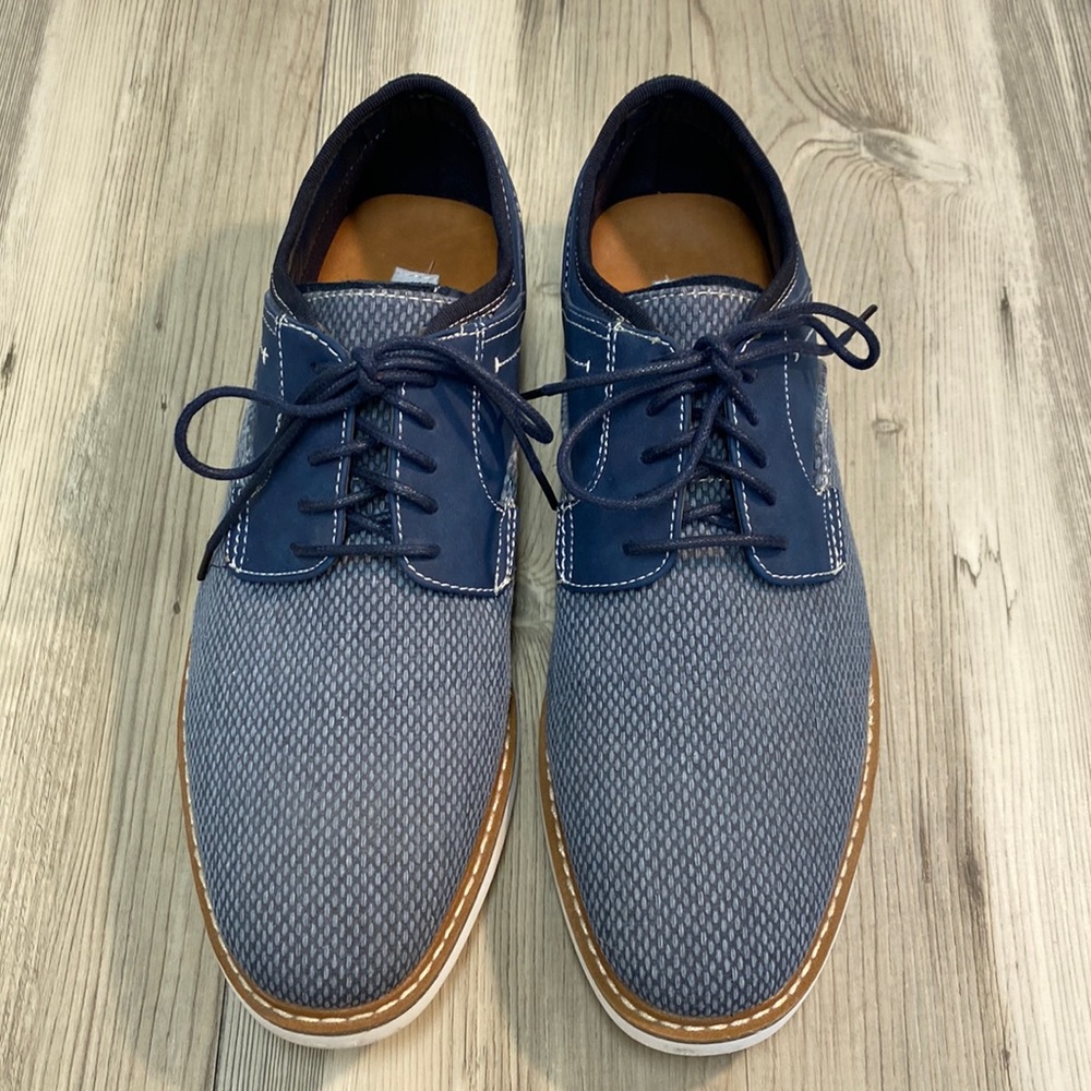 Steve Madden 9.5 P-Lain Denim Blue Oxfords